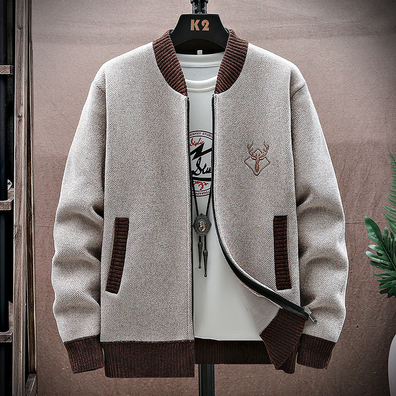 Sewing Jackets - Men Cardigan Knitted Sweatercoat 2025 Autumn