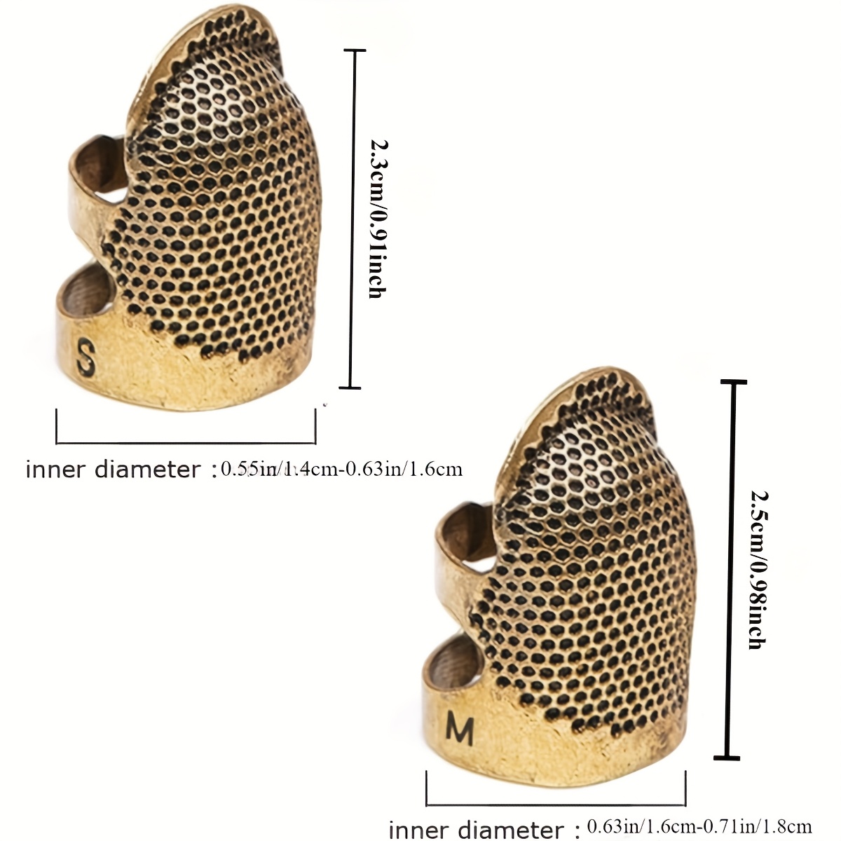 Sewing Thimbles, Adjustable Me - Sewing Thimble Metal recension och pris
