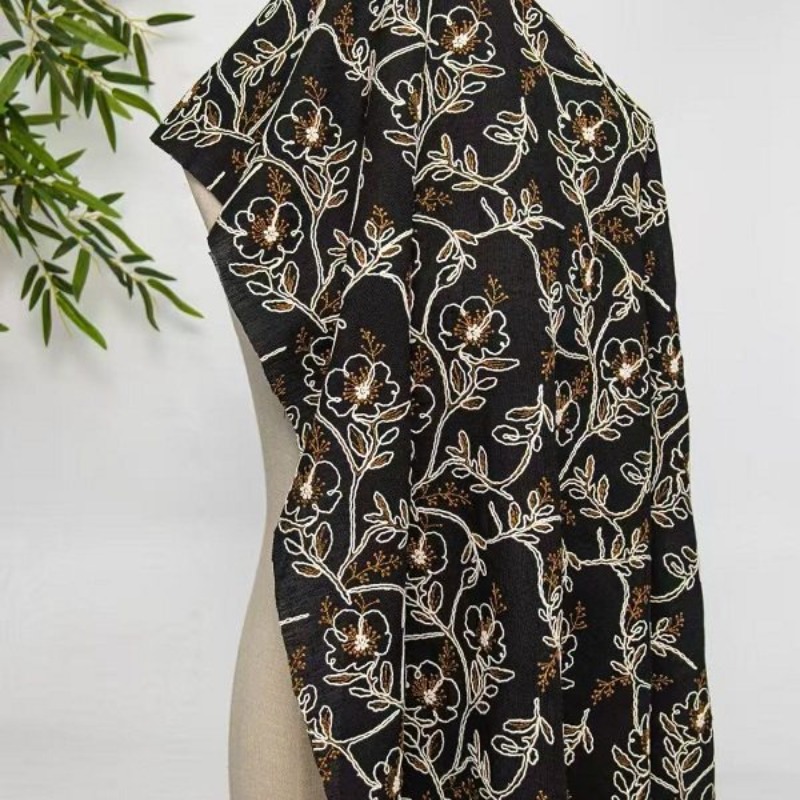 Embroidered Tulle Lace Trim Fa - Sewing Fabric recension och pris