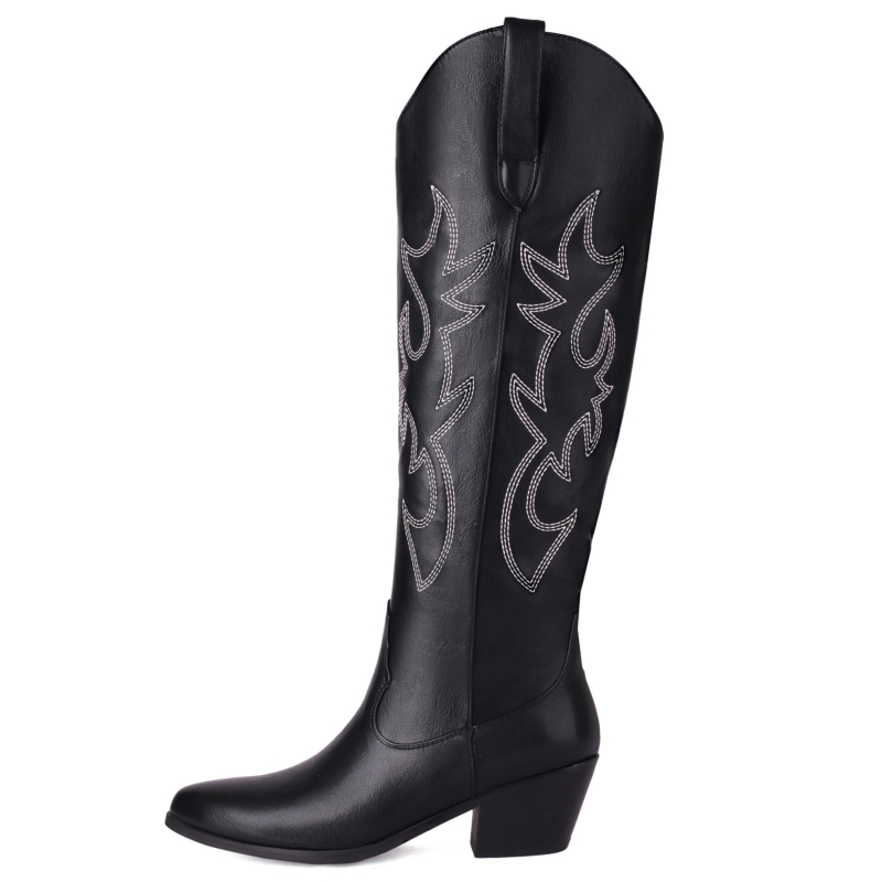White Women's Knee High Boots  - Sewing Cotton recension och pris