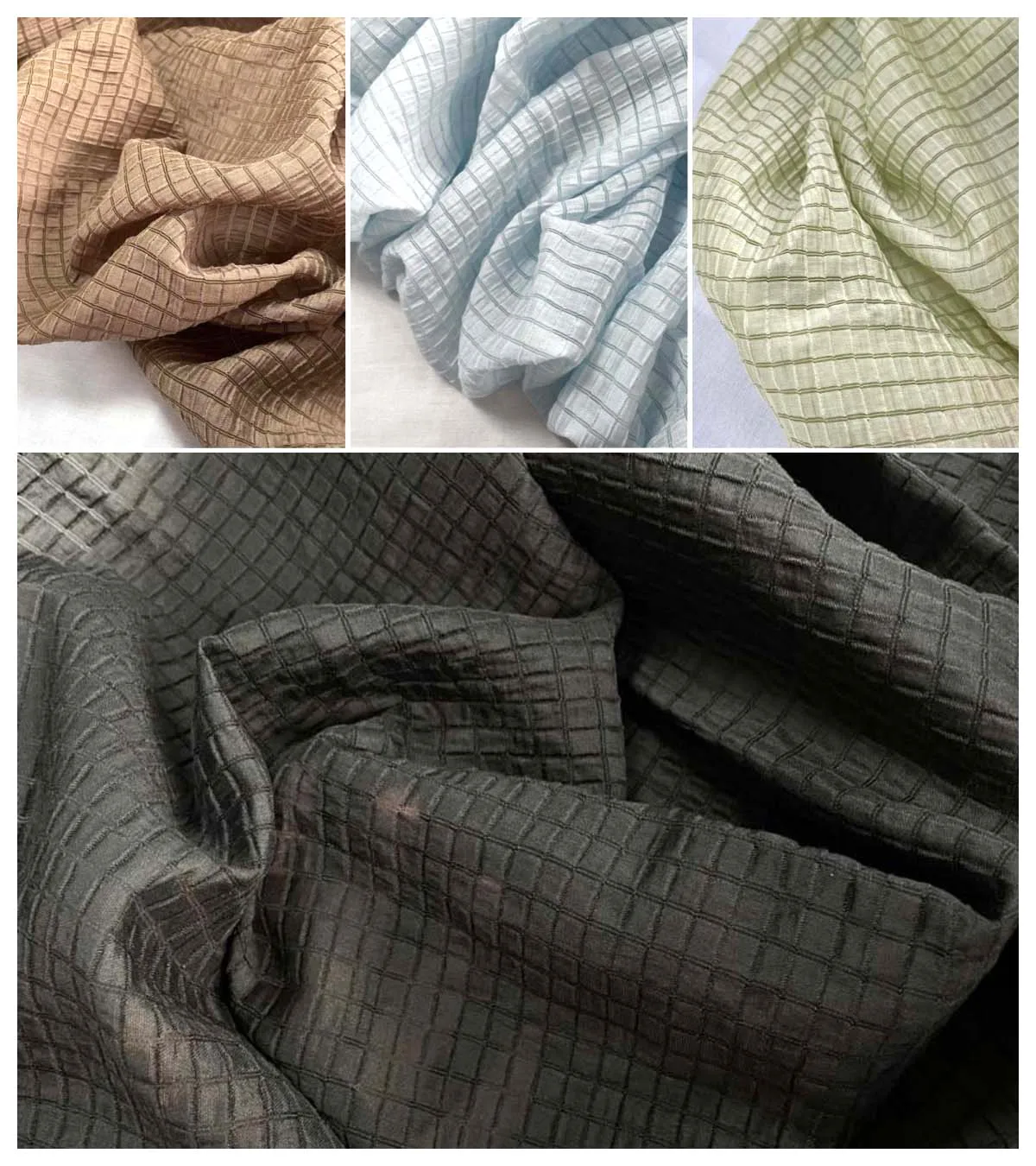 Cream Yellow Checkered Fabric  - Is Sewing A Textile Craft recension och pris