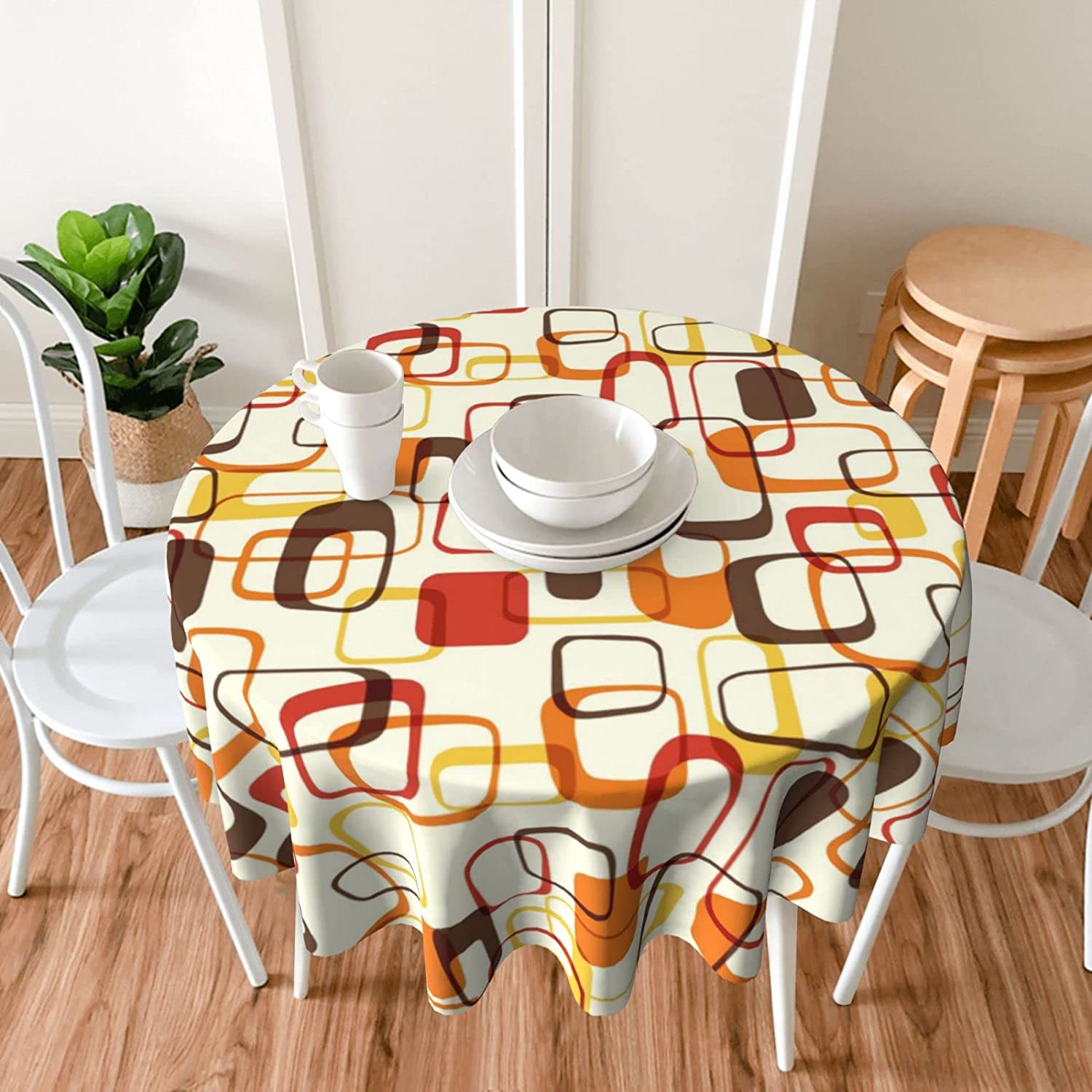 Retro Mid Century Geometric Ro - Century Textile & Sewing Supply Hours recension och pris