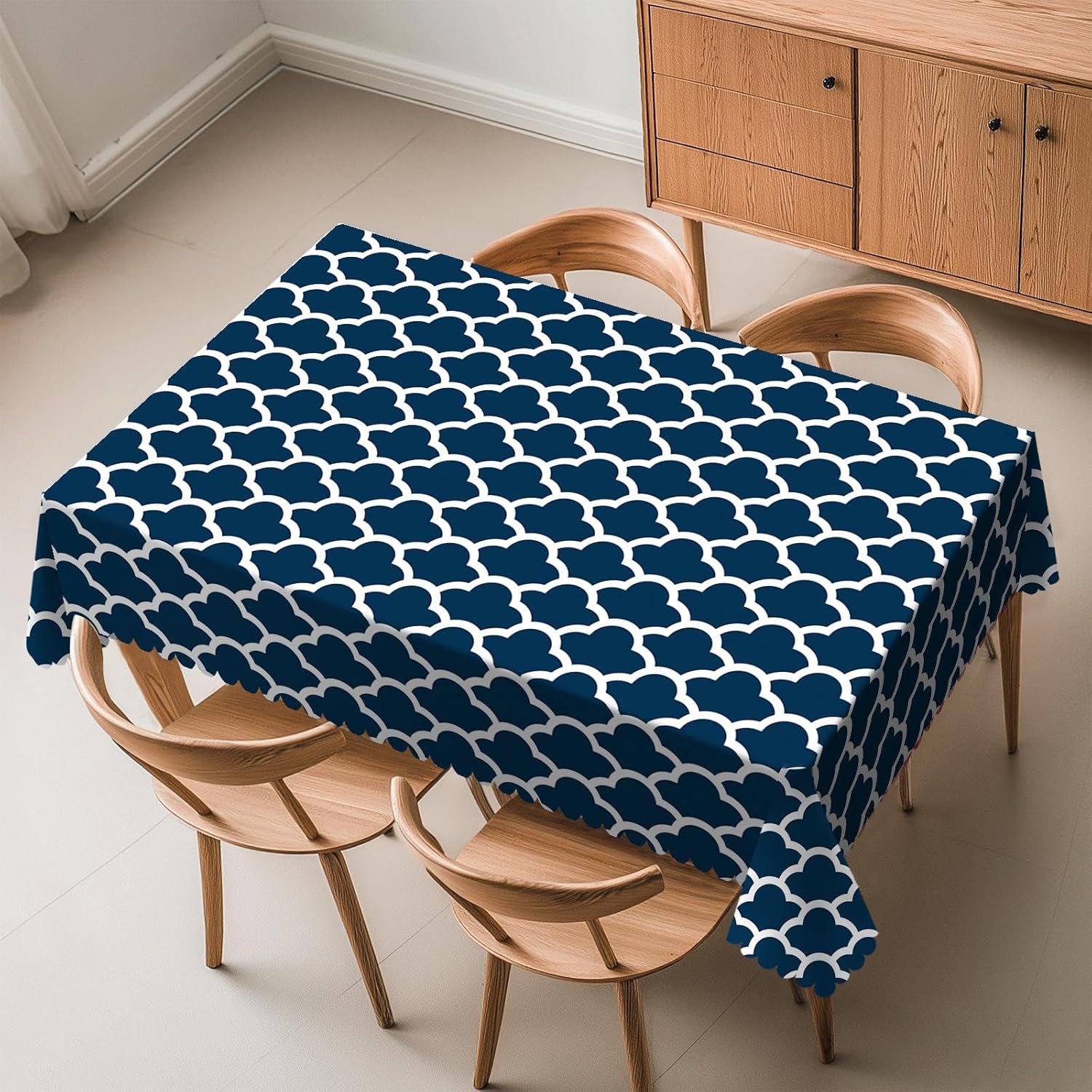 Blue Tablecloth Navy Cloud Sea - Century Textile & Sewing Supply Hours recension och pris