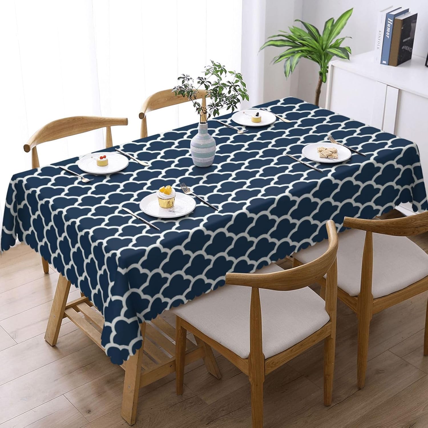 Blue Tablecloth Navy Cloud Sea - Century Textile & Sewing Supply Hours recension och pris